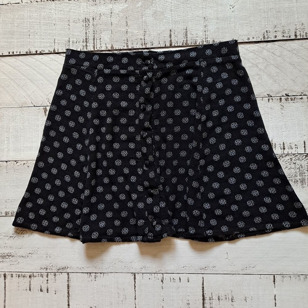 L.A. Hearts Button Front Miniskirt Black XSmall
